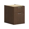 HON File Cabinets<Mod 2-Drawer Mobile Vertical File Cabinet, Letter/Legal Size, Lockable, 20"H x 15"W x 20"D, Sepia Walnut (PLPHBFLE1)