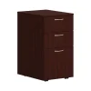 HON File Cabinets<Mod 3-Drawer Mobile Vertical File Cabinet, Letter/Legal Size, Lockable, Traditional Mahogany (PLPMBBFLT1)