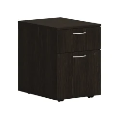 HON File Cabinets<Mod 2-Drawer Vertical File Cabinet, Mobile Pedestal, Letter/Legal, Java Oak, 20" (HLPLPMBF.LJA1)