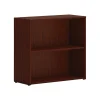 HON Bookcases<Mod 29"H 2-Shelf Bookcase, Traditional Mahogany (HLPLBC3013B2.LTM1)