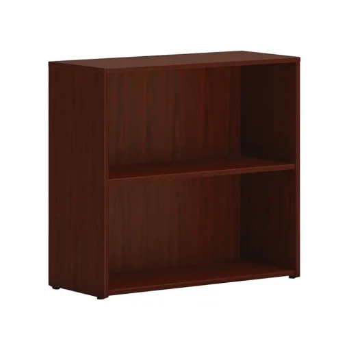 HON Bookcases<Mod 29"H 2-Shelf Bookcase, Traditional Mahogany (HLPLBC3013B2.LTM1)