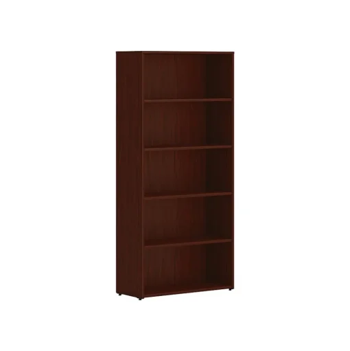 HON Bookcases<Mod 65"H 5-Shelf Bookcase, Traditional Mahogany (HLPLBC3013B5.LTM1)