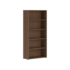 HON Bookcases<Mod 65"H 5-Shelf Bookcase, Sepia Walnut (HLPLBC3013B5.LSE1)
