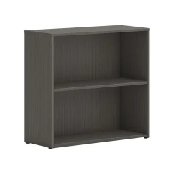 HON Bookcases<Mod 29"H 2-Shelf Bookcase, Slate Teak Laminate (HLPLBC3013B2.LSL1)