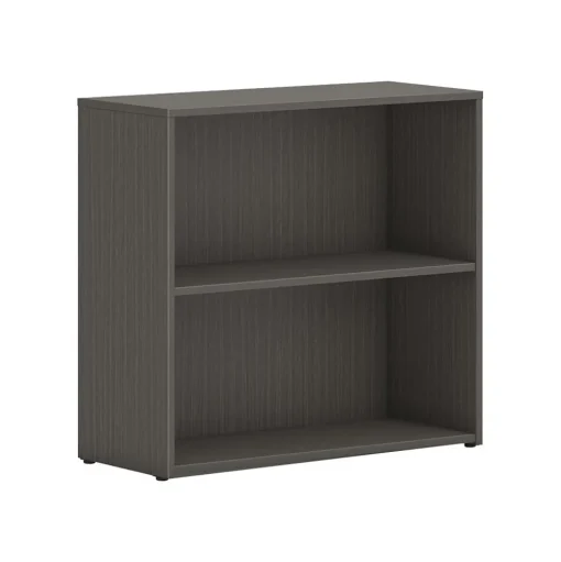 HON Bookcases<Mod 29"H 2-Shelf Bookcase, Slate Teak Laminate (HLPLBC3013B2.LSL1)