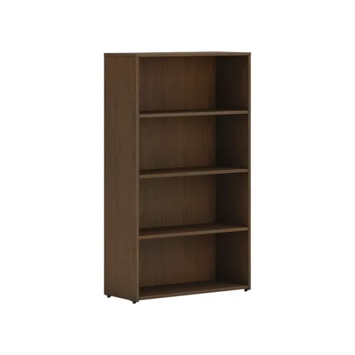 HON Bookcases<Mod 4-Shelf 53"H Bookcase, Sepia Walnut (HLPLBC3013B4.LSE1)