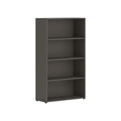 HON Bookcases<Mod 4-Shelf 53"H Bookcase, Slate Teak (HLPLBC3013B4.LSL1)