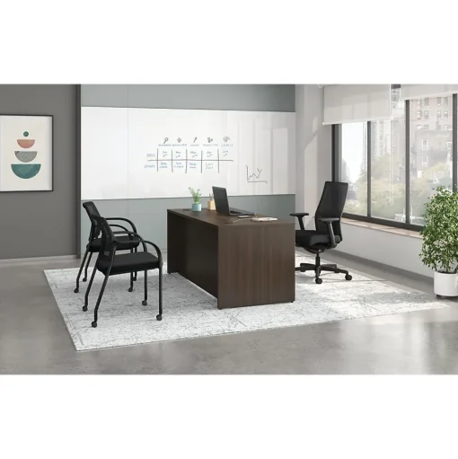 HON Office Desks<Mod 66"W Double-Pedestal Desk, (HLPLDS66PSJA1)