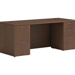 HON Office Desks<Mod 72"W Double-Pedestal Desk, (HLPLDS72PSSE1)