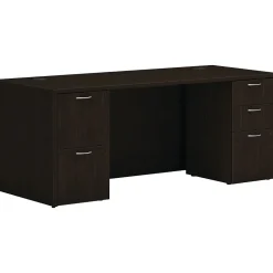 HON Computer Desks<Mod 72"W Double-Pedestal Desk, (HLPLDS72PSJA1)