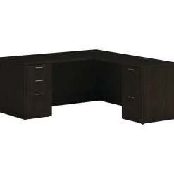 HON Office Desks<Mod 66"W L-Shaped Double-Pedestal Desk, (HLPL6672LDESKJA1)