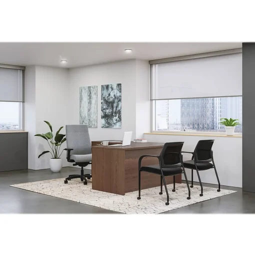 HON L-Desks<Mod 60"W L-Shaped Double-Pedestal Desk, (HLPL6072LDESK2BBFSE1)