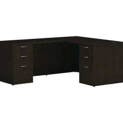 HON L-Desks<Mod 60"W L-Shaped Double-Pedestal Desk, (HLPL6072LDESK2BBFJA1)
