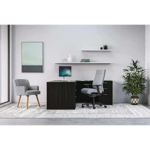 HON L-Desks<Mod 60"W L-Shaped Double-Pedestal Desk, (HLPL6072LDESK2BBFJA1)