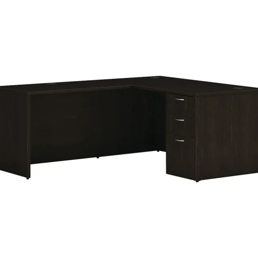 HON L-Desks<Mod 60"W L-Shaped Single-Pedestal Desk, (HLPL6072LDESK1BBFJA1)