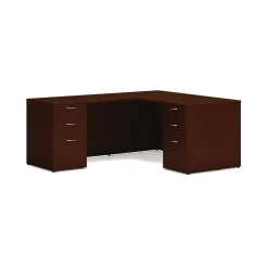HON Office Desks<Mod 60"W L-Shaped Workstation, (HLPL6072LDESK2BBFTM1)