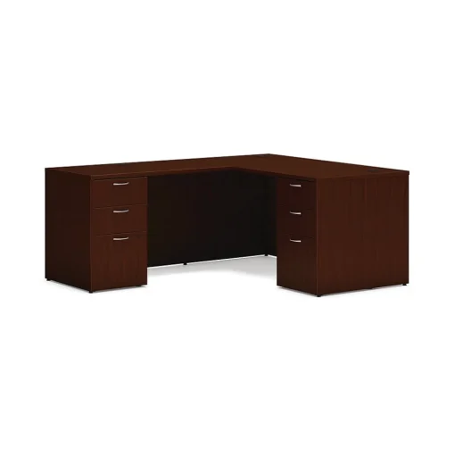 HON Office Desks<Mod 60"W L-Shaped Workstation, (HLPL6072LDESK2BBFTM1)