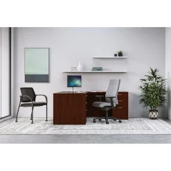 HON Office Desks<Mod 60"W L-Shaped Workstation, (HLPL6072LDESK2BBFTM1)
