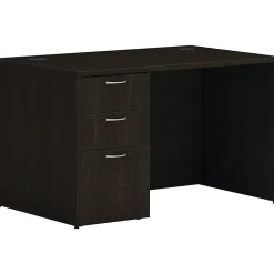 HON Computer Desks<Mod 48"W Single-Pedestal Desk, (HLPLDS4830BBFJA1)