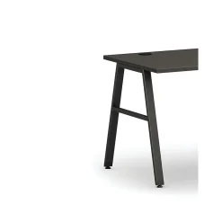 HON Office Desks<Mod 48"W Table Desk, Slate Teak (HLPL4824LS1ALEGBLK)