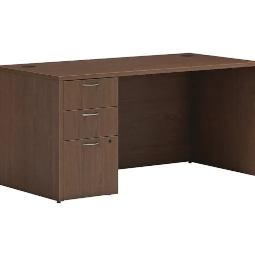 HON Computer Desks<Mod 60"W x 30"D Single-Pedestal Desk, (HLPLDS60PSSE1)