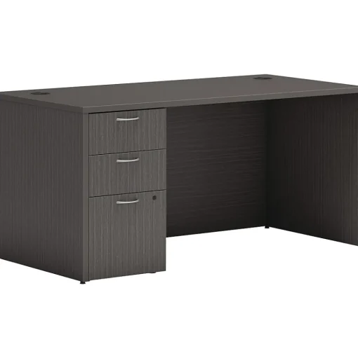 HON Office Desks<Mod 60"W x 30"D Single-Pedestal Desk, (HLPLDS60PSSL1)