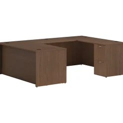 HON Computer Desks<Mod 66"W x 96"D U-Shaped Computer Desk with 2 Support Pedestals, (HLPL6696UDESKSE1)