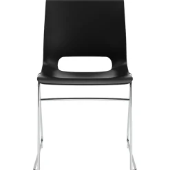 HON Folding & Stacking<Motivate High-Density Stacking Chair, Onyx Shell, 4 per Carton