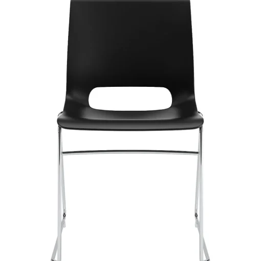 HON Folding & Stacking<Motivate High-Density Stacking Chair, Onyx Shell, 4 per Carton