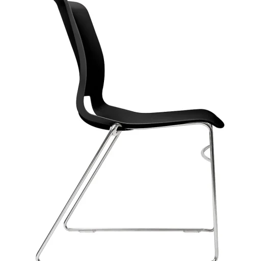 HON Folding & Stacking<Motivate High-Density Stacking Chair, Onyx Shell, 4 per Carton