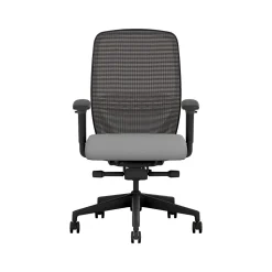 HON Office Chairs<Nucleus Fabric/Mesh Swivel Task Chair, Frost/Black (HNR1KD.Y2.STC.A.H.IM.CU22.BL.SB.T)
