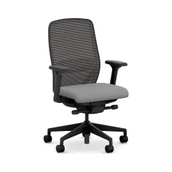 HON Office Chairs<Nucleus Fabric/Mesh Swivel Task Chair, Frost/Black (HNR1KD.Y2.STC.A.H.IM.CU22.BL.SB.T)