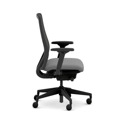 HON Office Chairs<Nucleus Fabric/Mesh Swivel Task Chair, Frost/Black (HNR1KD.Y2.STC.A.H.IM.CU22.BL.SB.T)