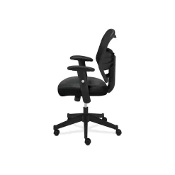HON Office Chairs<Prominent Mesh High-Back Task Chair, Adjustable Arms, Black SofThread Leather Seat (BSXVL531SB11)