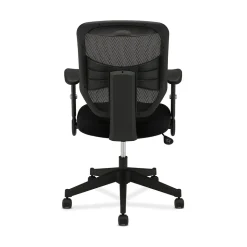 HON Office Chairs<Prominent Mesh High-Back Task Chair, Center-Tilt, Adjustable Arms, Black Sandwich (BSXVL531MM10)
