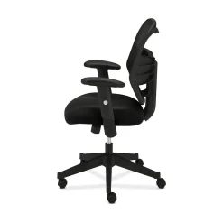 HON Office Chairs<Prominent Mesh High-Back Task Chair, Center-Tilt, Adjustable Arms, Black Sandwich (BSXVL531MM10)