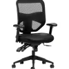 HON Office Chairs<Prominent 2-Way Arms Mesh/Leather High-Back Task Chair, Black (BSXVL532SB11)