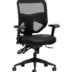 HON Office Chairs<Prominent 2-Way Arms Mesh/Leather High-Back Task Chair, Black (BSXVL532SB11)