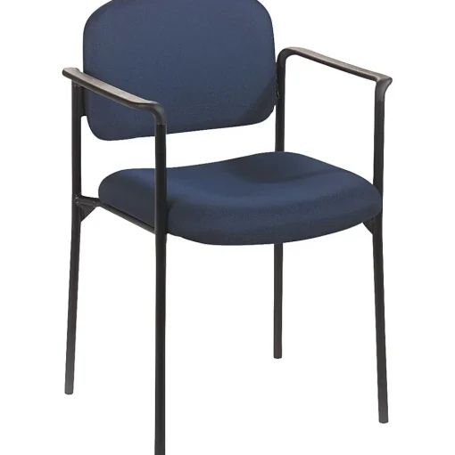 HON Folding & Stacking<Scatter Fabric Stacking Guest Chair, Fixed Arms, Navy (BSXVL616VA90)