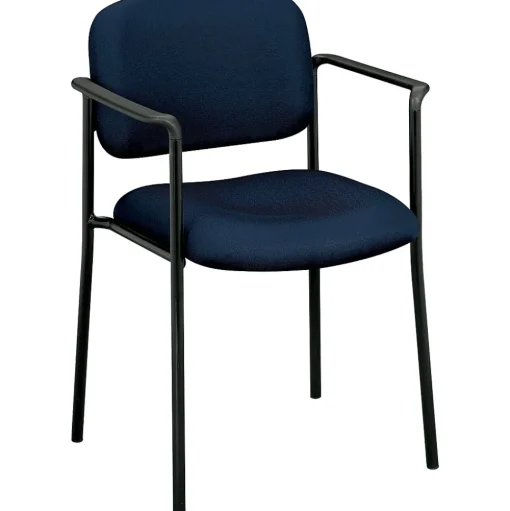 HON Folding & Stacking<Scatter Fabric Stacking Guest Chair, Fixed Arms, Navy (BSXVL616VA90)