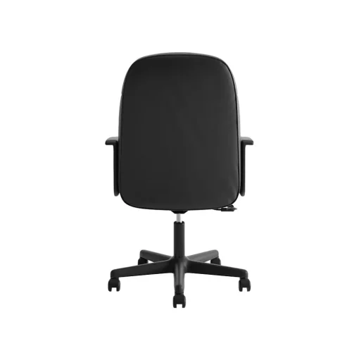 HON Office Chairs<SofThread Leather High-Back Executive Chair, Center-Tilt, Fixed Arms, Black (BSXVL601SB11)