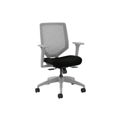 HON Office Chairs<Solve Ergonomic Vinyl Swivel Task Chair, Black/Titanium (HSLVTMR.Y1.A.H.TI.UR10.NL.SB.TI)