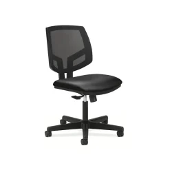 HON Office Chairs<Volt Mesh Back Leather Computer and Desk Chair, Black (H5711.SB11.T)