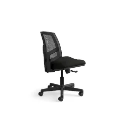 HON Office Chairs<Volt Mesh Back Leather Computer and Desk Chair, Black (H5711.SB11.T)