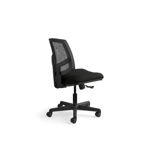 HON Office Chairs<Volt Mesh Back Leather Computer and Desk Chair, Black (H5711.SB11.T)