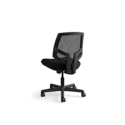 HON Office Chairs<Volt Mesh Back Leather Computer and Desk Chair, Black (H5711.SB11.T)