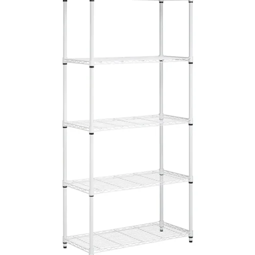 Honey-Can-Do Shelving<Honey Can Do 5-Shelf Metal Unit, 36"W, White (SHF-09623)