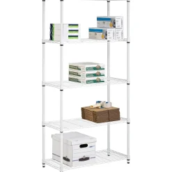 Honey-Can-Do Shelving<Honey Can Do 5-Shelf Metal Unit, 36"W, White (SHF-09623)