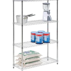 Honey-Can-Do Shelving<Honey-Can Do 4-Tier 250lb. Capacity Shelving Unit, Chrome (SHF-09437)