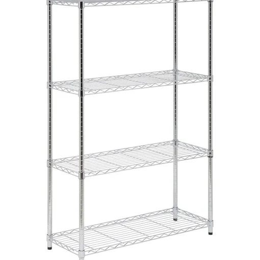 Honey-Can-Do Shelving<Honey-Can Do 4-Tier 250lb. Capacity Shelving Unit, Chrome (SHF-09437)